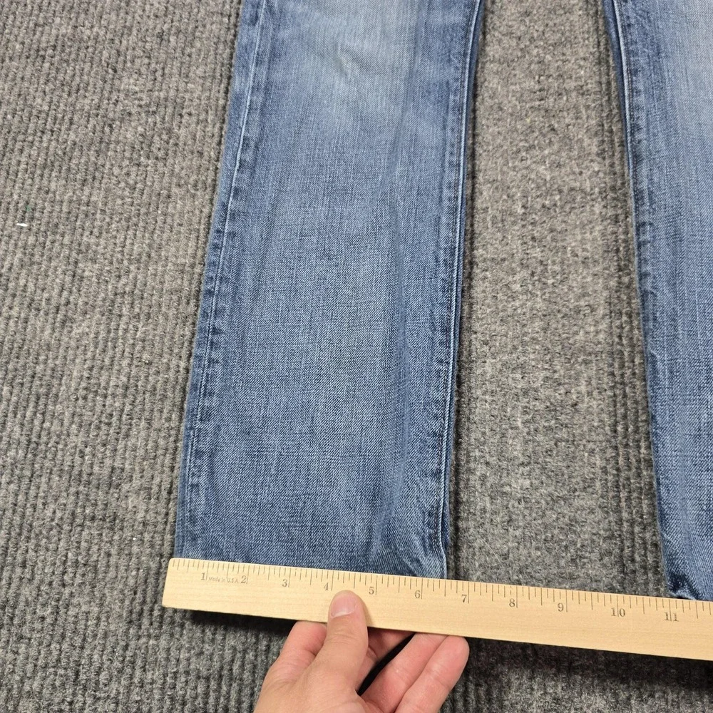 J.CREW 484 Jeans Mens 31x32 Blue Light Wash Straight Slim‎ Denim Zip Fly 30x30